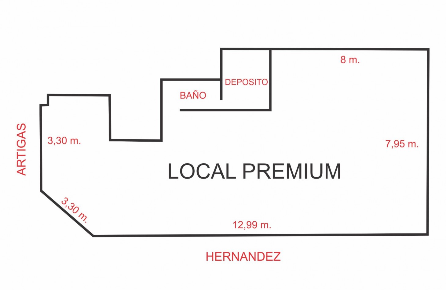 Local en alquiler Artigas y Hernandez