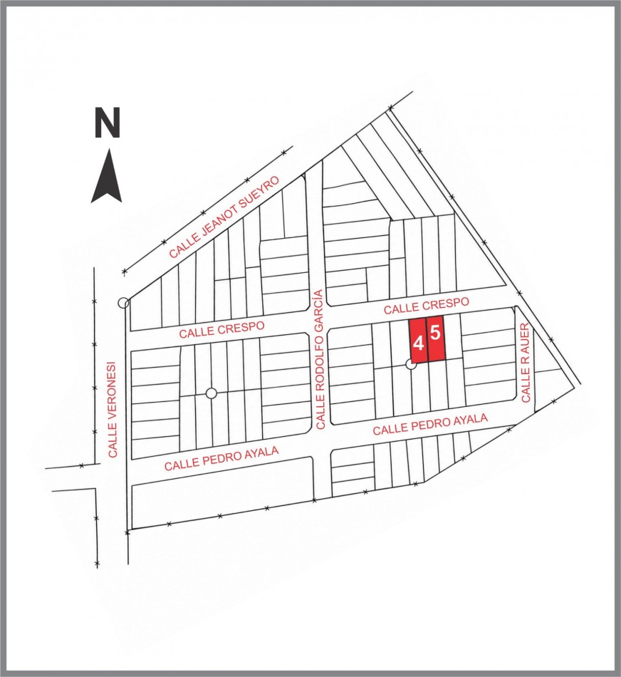Lotes 4 y 5 en venta Crespo entre Garcia y Auer Pueblo Belgrano