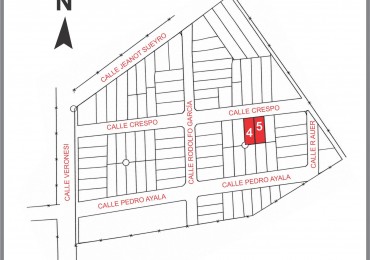 Lotes 4 y 5 en venta Crespo entre Garcia y Auer Pueblo Belgrano